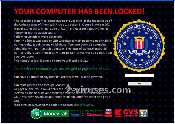 FBI Moneypak Virus