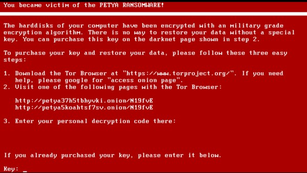 Petya ransomware