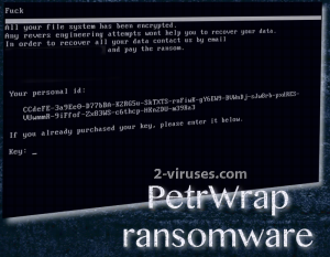 Ransomware PetrWrap