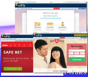 Vírus de redirecionamento Adf.ly