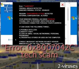 Golpe “Erro: 0x8007042C”