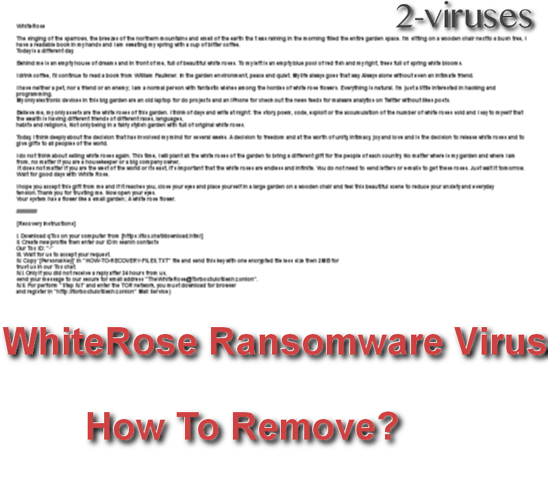 WhiteRose Ransomware Virus remove