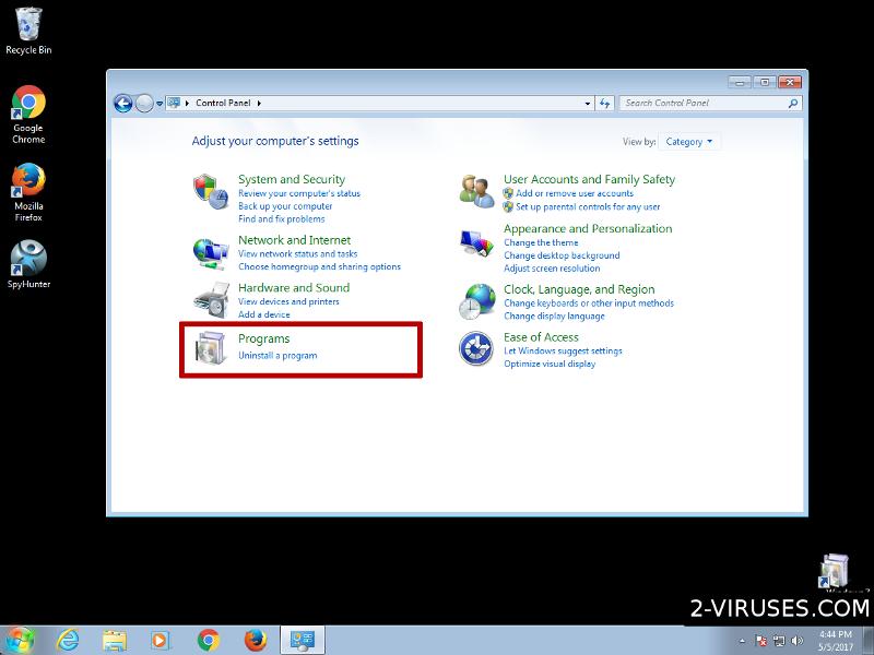 Programs and features