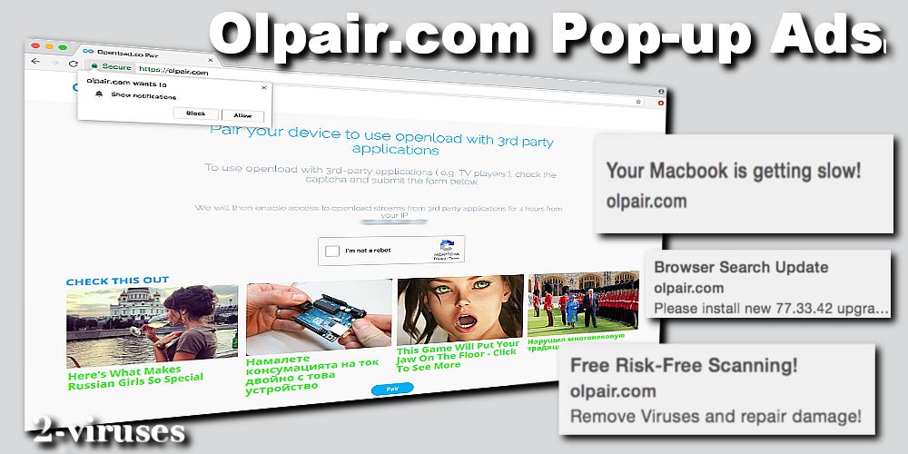 Olpair.com pop-up ads virus
