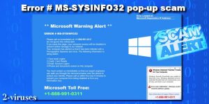 Golpe pop-up ERRO # MS-SYSINFO32