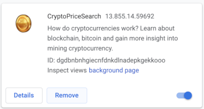 CryptoPriceSearch Virus rextension