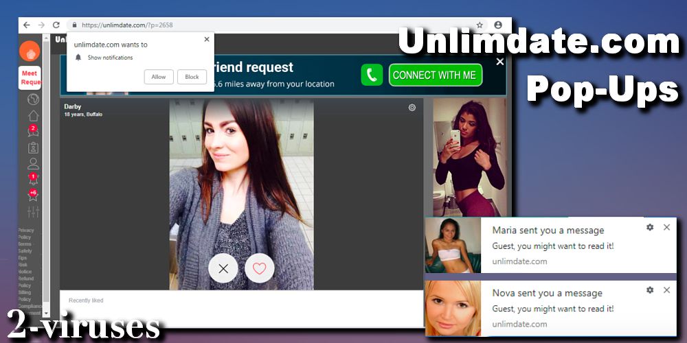 Unlimdate.com pop-ups